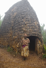 Woman & Hut